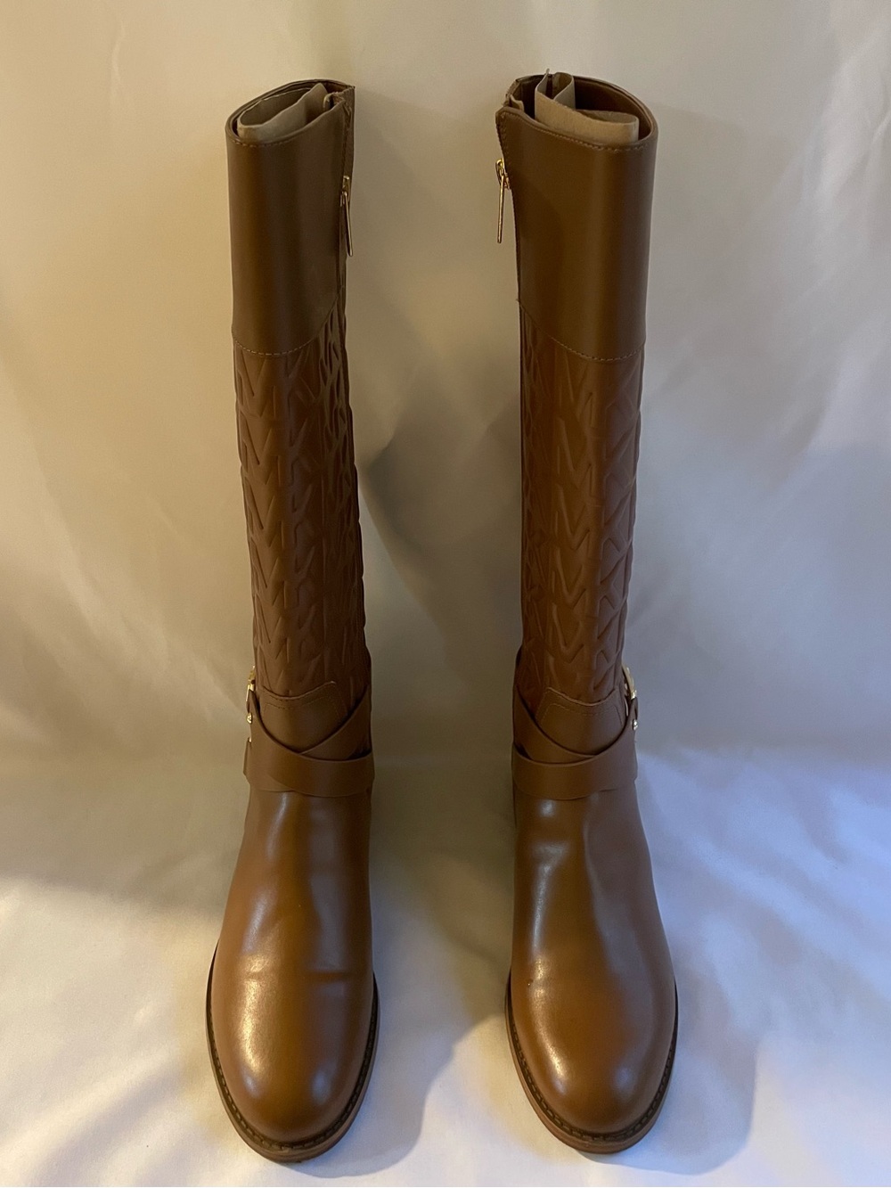 Michael Kors Kincaid Women's Embossed Riding Boots Leather Size 7